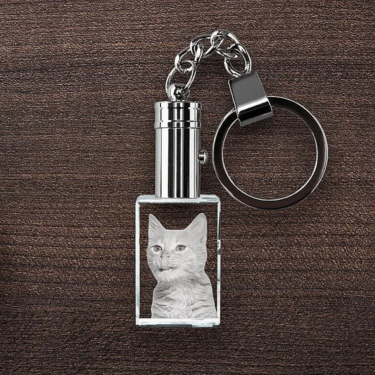 Crystal Rectangle Keychain
