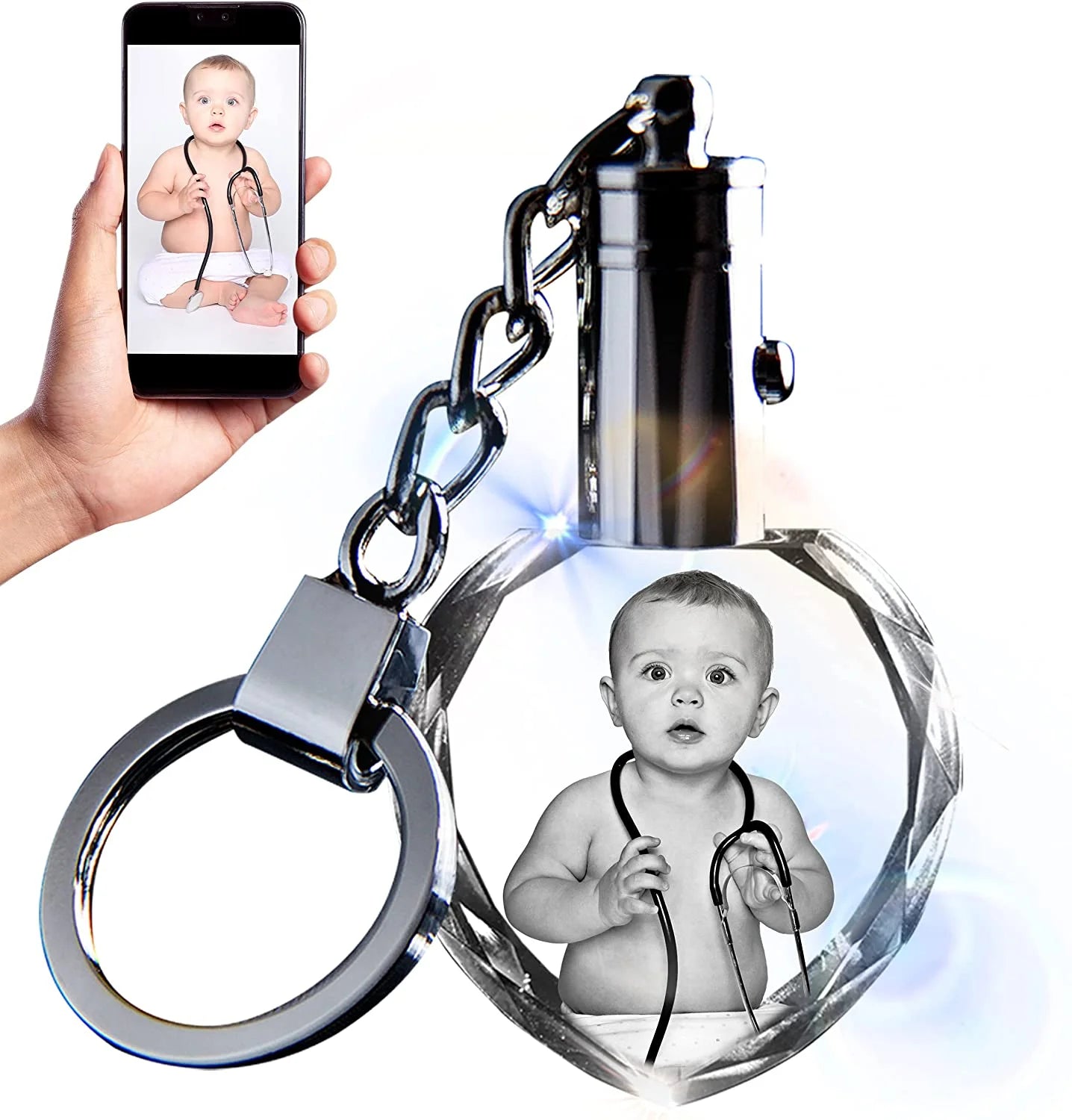 Crystal Heart Keychain